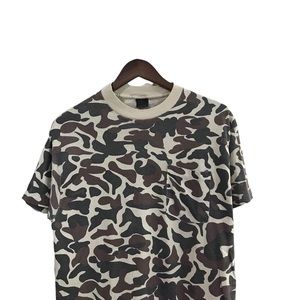 Vintage 80s Camouflage Print Tee